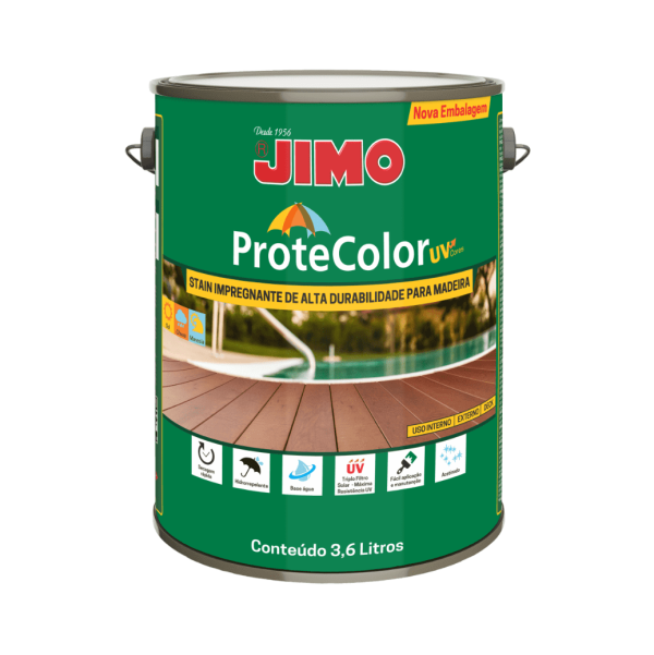 Jimo Protector UV Stain Base Agua p/madera - Lata 3.6Lt