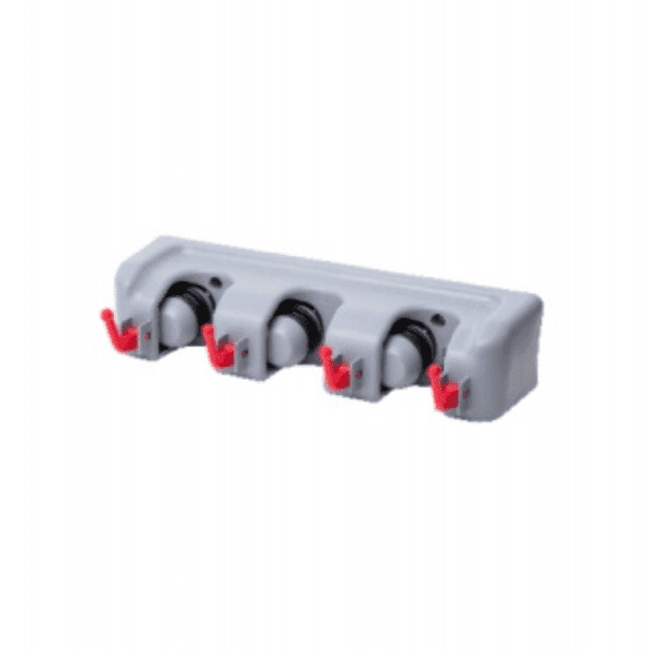 Organizador para 3 escobas y 4 perchas para paño