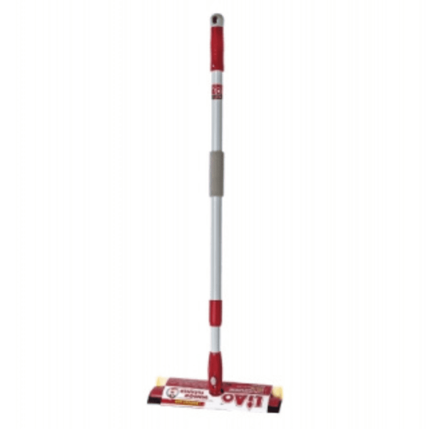 Lampazo para vidrio 30cm esponja y goma con mango extensible de 75 a 125cm